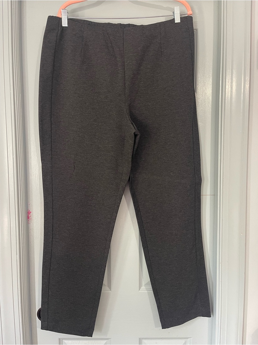 J. Jill Charcoal Knit Ponte Slim Leg Pants